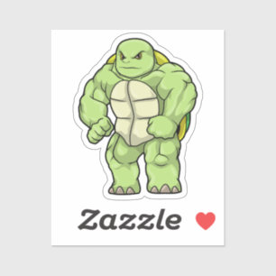 Turtle as Bodybuilder with Six pack