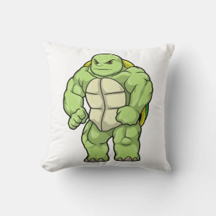 Turtle as Bodybuilder with Six pack Cushion