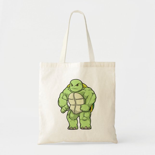 Turtle as Bodybuilder with Six pack Tote Bag (Front)