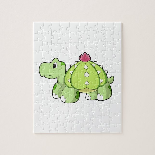 Turtle as Cactus Jigsaw Puzzle (Vertical)