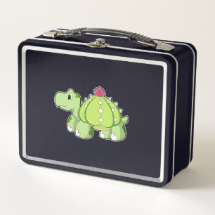 Turtle as Cactus Metal Lunch Box