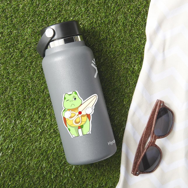 Turtle As Hairdresser With Scissors (HydroFlask Insitu)