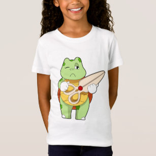 Turtle as Hairdresser with Scissors T-Shirt