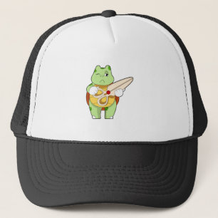 Turtle As Hairdresser With Scissors Trucker Hat