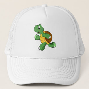 Turtle as Jogger at Running Trucker Hat