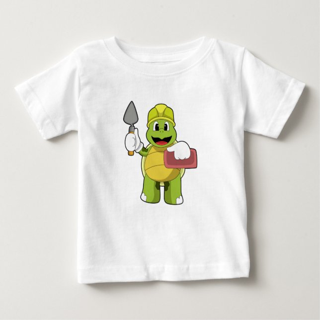 Turtle as Mason with Stone Baby T-Shirt (Front)