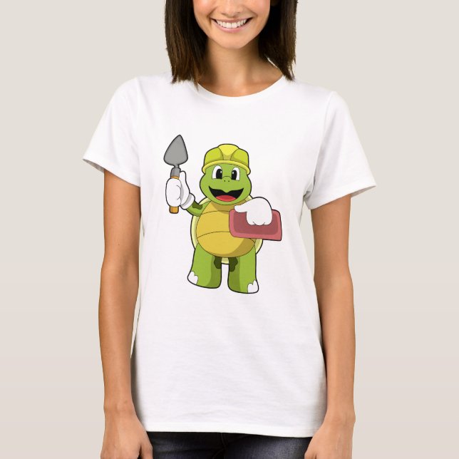 Turtle as Mason with Stone T-Shirt (Front)
