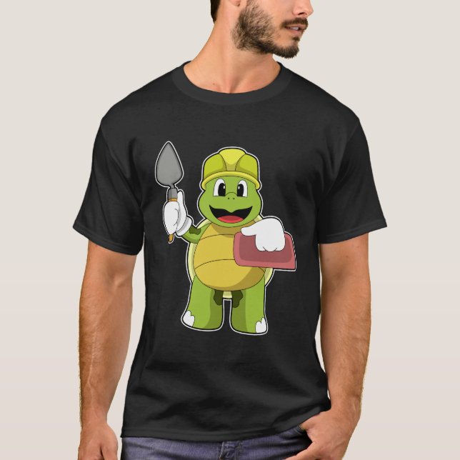 Turtle as Mason with Stone T-Shirt (Front)