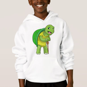 Turtle as Pensioner with Walking stick