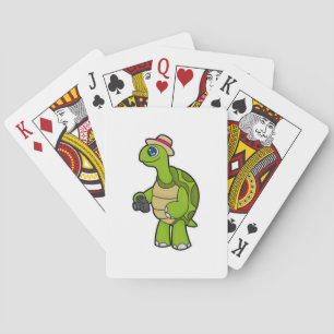 Turtle as Photographer with Camera Playing Cards