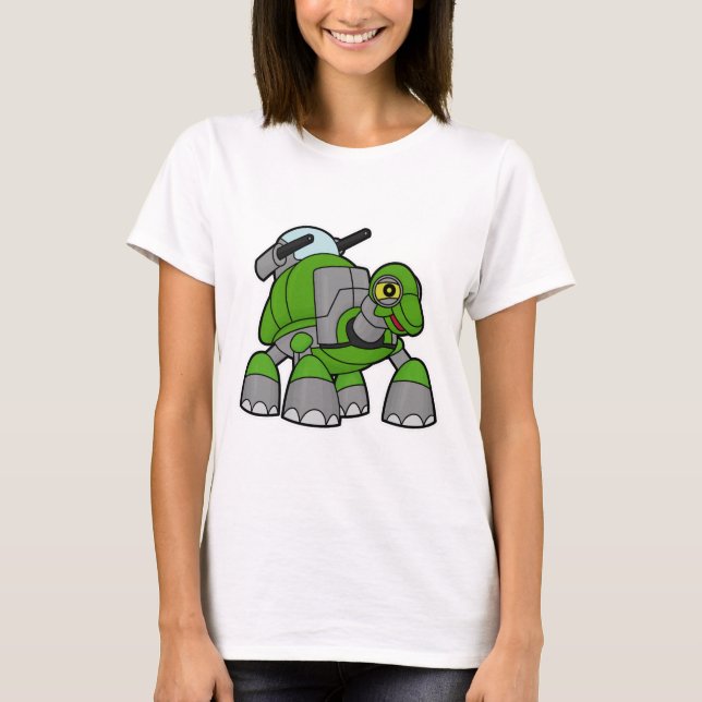 Turtle as Robot with Cannons T-Shirt (Front)