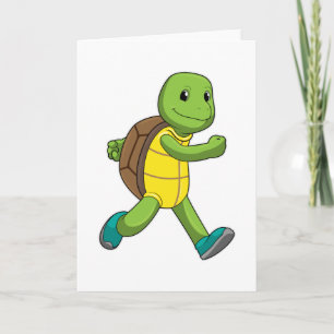 Turtle as Runner at Running Card