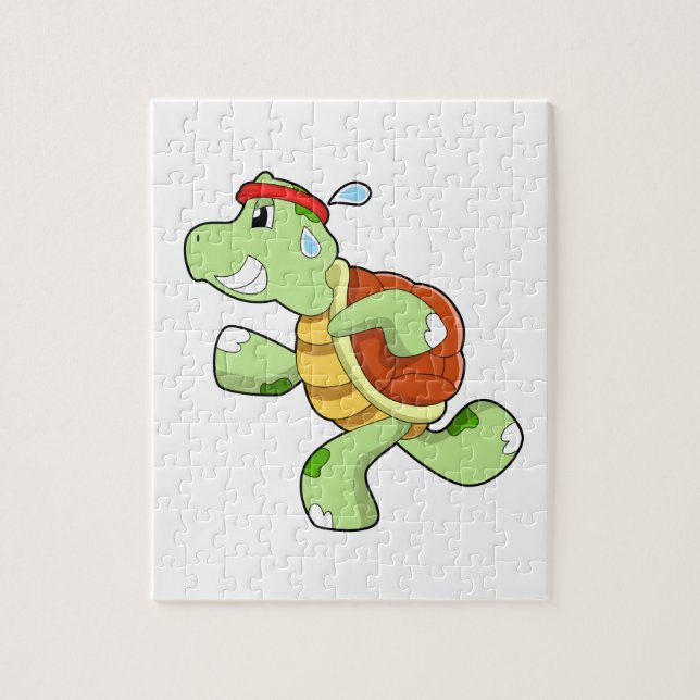 Turtle as Runner Jigsaw Puzzle (Vertical)