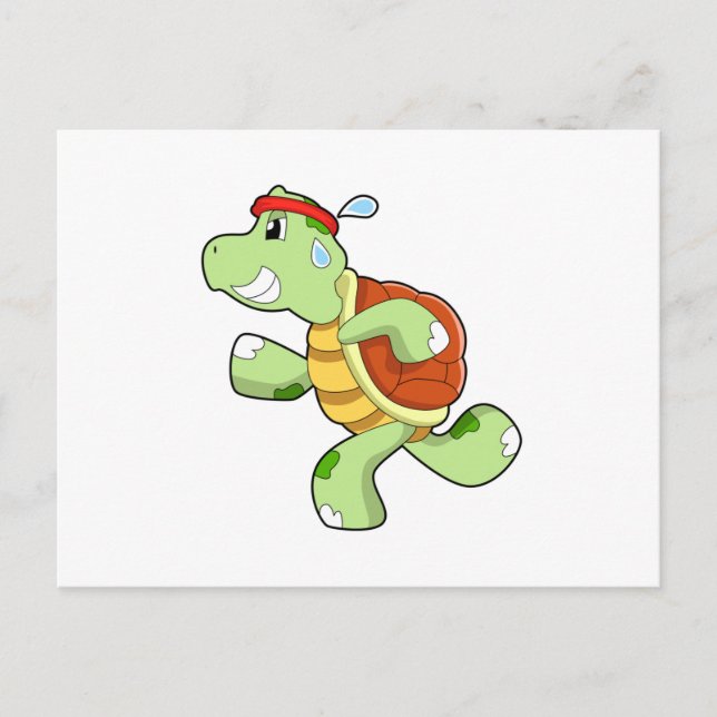 Turtle as Runner Postcard (Front)