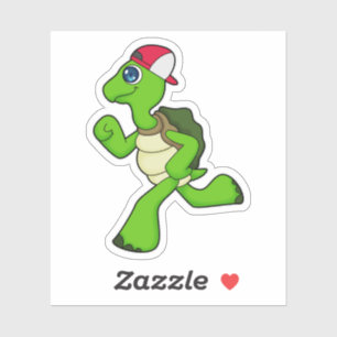 Turtle as Runner with Cap