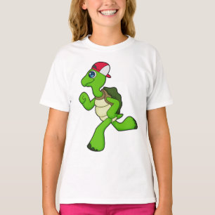 Turtle as Runner with Cap T-Shirt