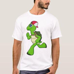 Turtle as Runner with Cap T-Shirt