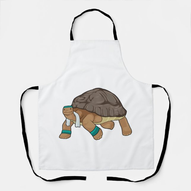 Turtle As Runner With Towel Apron (Front)