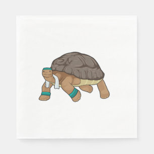 Turtle As Runner With Towel Napkin