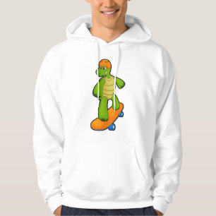 Turtle as Skateboarder with Skateboard & Helmet Hoodie