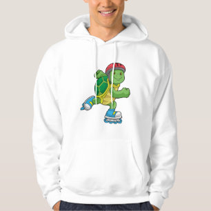 Turtle as Skater with Inline skates & Helmet Hoodie