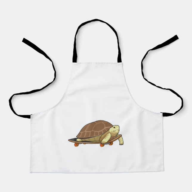Turtle as Skater with Skateboard Apron (Front)