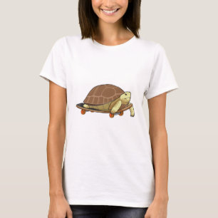 Turtle as Skater with Skateboard T-Shirt