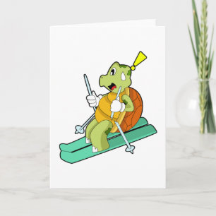 Turtle as Skier with Ski Card