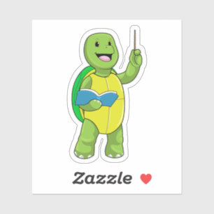 Turtle as Teacher with Book & Pointer
