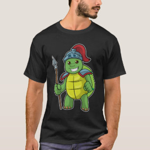 Turtle as Warrior with Spear & Helmet T-Shirt