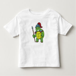 Turtle as Warrior with Spear & Helmet Toddler T-Shirt