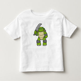 Turtle as Warrior with Sword Toddler T-Shirt
