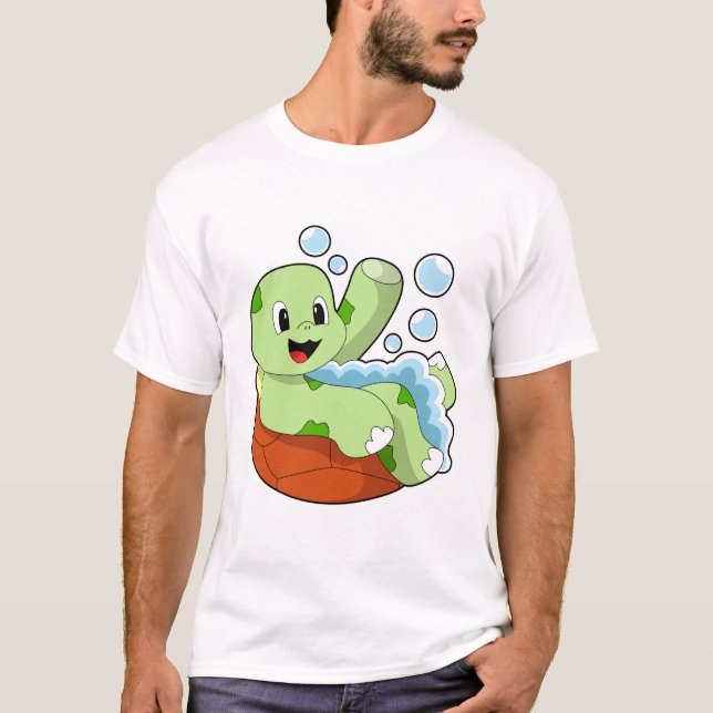 Turtle at Bathing with Foam T-Shirt (Front)