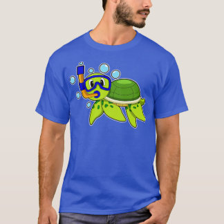 Turtle at Diving with Snorkel 2 T-Shirt