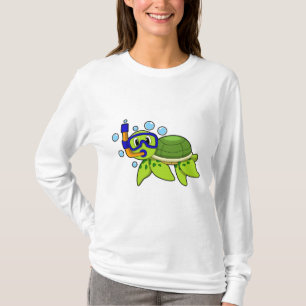 Turtle at Diving with Snorkel T-Shirt