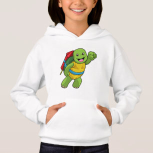 Turtle at Flying with Rocket