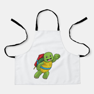 Turtle at Flying with Rocket Apron