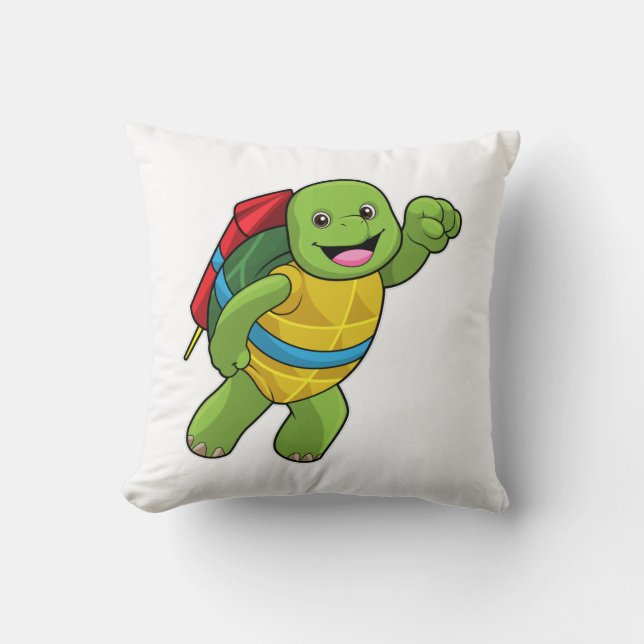 Turtle at Flying with Rocket Cushion (Front)