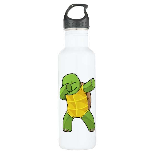 Turtle at Hip Hop Dance Dab 710 Ml Water Bottle (Front)