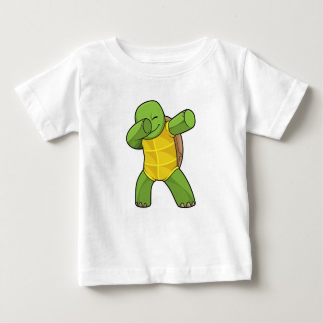 Turtle at Hip Hop Dance Dab Baby T-Shirt (Front)