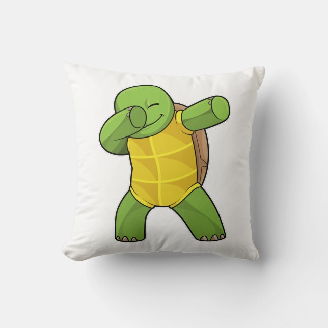 Turtle at Hip Hop Dance Dab Cushion (Front)