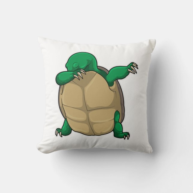 Turtle at Hip Hop Dance Dab Cushion (Front)
