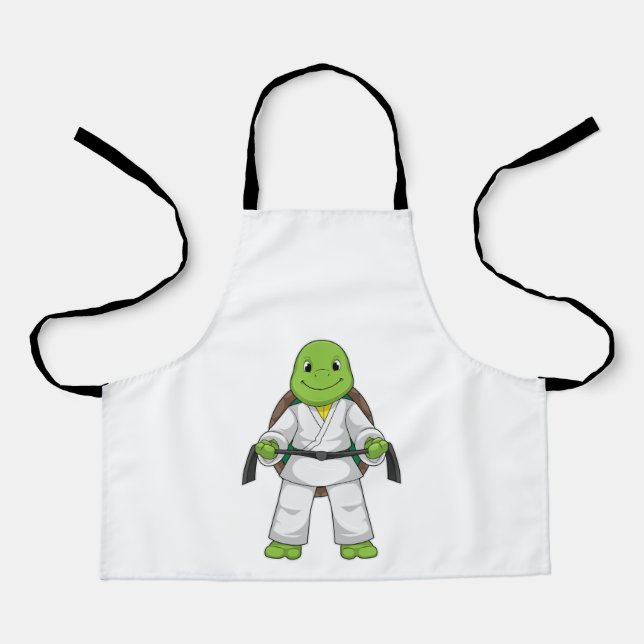 Turtle at Martial arts with black Belt Apron (Front)