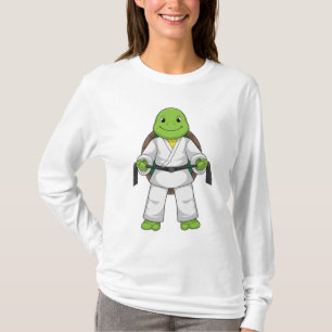 Turtle at Martial arts with black Belt T-Shirt