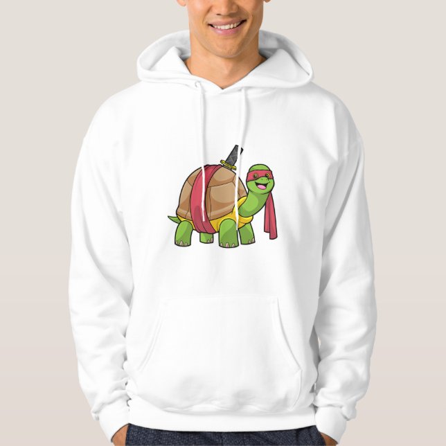 Turtle at Martial arts with Sword Hoodie (Front)