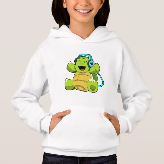 Turtle at Music with Headphone (Front)