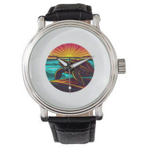 Turtle at Sunset, Inspiring Nature Design Watch