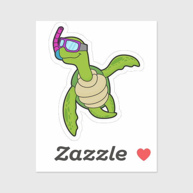 Turtle at Swimming with Snorkel (Sheet)