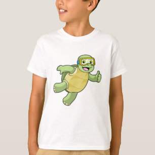 Turtle at Swimming with Swimming goggles T-Shirt