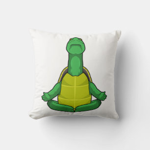 Turtle at Yoga Meditation Cushion